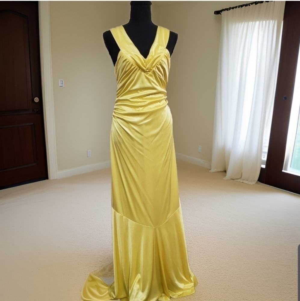 ⭐ FEMININE GLAM ⭐Vintage Rory USA Gown Size Large - Picture 3 of 6